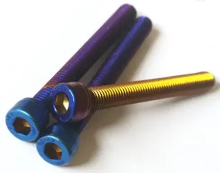 M6x25 Gr5 Hex Flange Blue Burnt Titanium Bolt